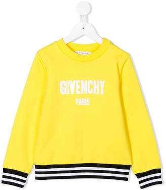 Givenchy Kids stripe trim logo sweatshirt