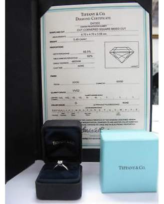 Tiffany & Co. Platinum Lucida Diamond Engagement Ring Size 4.25