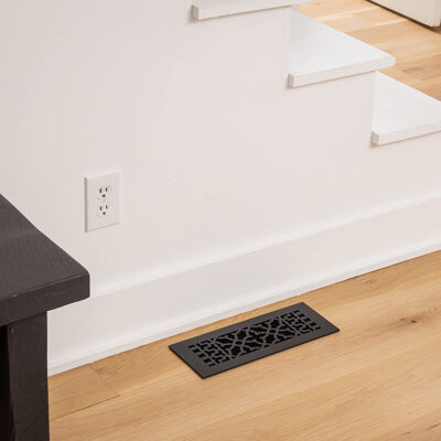 Reggio Register Scroll Aluminum Grille without Mounting Holes