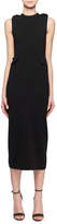 Thumbnail for your product : Victoria Beckham Crewneck Sleeveless Fitted Wool Knit Midi Dress