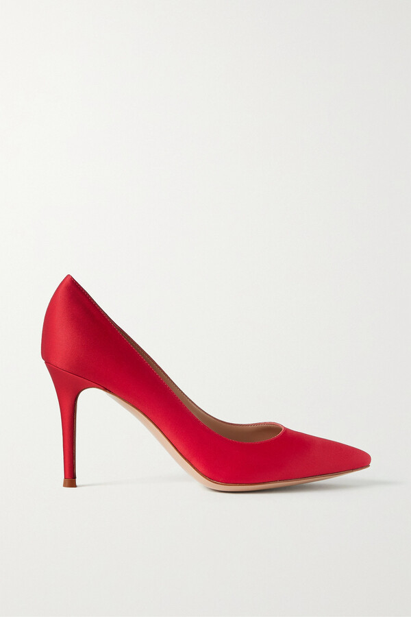 Red Satin Pumps | Shop The Largest Collection | ShopStyle