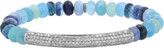 Thumbnail for your product : Sheryl Lowe 7mm Blue Mixed Bracelet with Diamond Tube