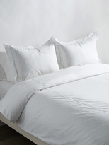 Thumbnail for your product : Melange Home Wavy Stripe Embroidered Cotton Percale Duvet Set