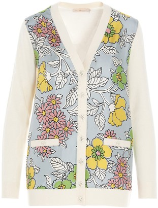 tory burch floral cardigan