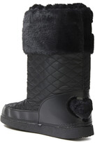 Thumbnail for your product : Love Moschino Faux fur-paneled logo-embellished quilted shell snow boots