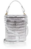 Thumbnail for your product : Nancy Gonzalez Mini Metallic Crocodile Frame Shoulder Bag