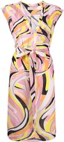 Thumbnail for your product : Emilio Pucci Vetrate print belted dress