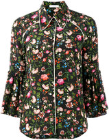 Erdem - chemise Aran à fleurs - women - Soie - 8