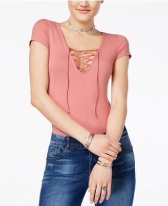 Polly & Esther Juniors' Lace-Up Bodysuit