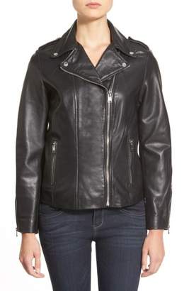 LAMARQUE Terri Lambskin Leather Moto Jacket
