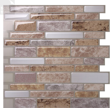 Tic Tac Tiles 10" x 10" PVC Peel & Stick Mosaic Tile