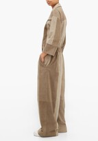 Thumbnail for your product : Raey Patchwork Suede Jumpsuit