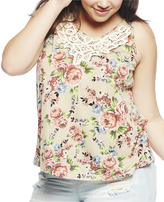 Thumbnail for your product : Wet Seal Floral Crochet Trim Tank