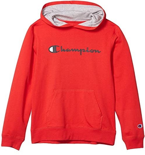 kids red champion hoodie
