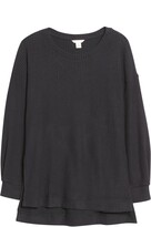 Thumbnail for your product : Caslon Cozy Rib Pleat Sleeve Sweatshirt