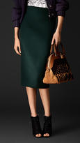 Thumbnail for your product : Burberry Stretch Virgin Wool Pencil Skirt