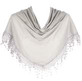 Thumbnail for your product : Hat To Socks Stylish Chocolate Triangle Bobbin Lace Fringed Ladies Womens Scarf Shawl Wrap