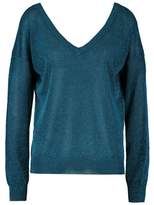 Thumbnail for your product : boohoo Metallic Sweater With V Neck