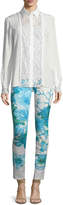Thumbnail for your product : Roberto Cavalli Skinny-Leg Coral-Reef Printed Stretch-Denim Ankle Jeans