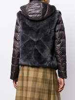 Thumbnail for your product : Liska rabbit fur hooded padded jacket