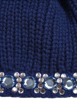 Thumbnail for your product : Simonetta Embellished Wool Blend Beanie Hat