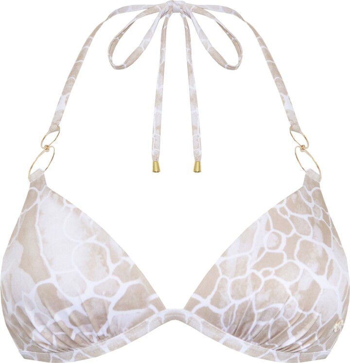 Sophia Alexia Neutrals Sand Pebbles Tahiti Triangle Bikini Top