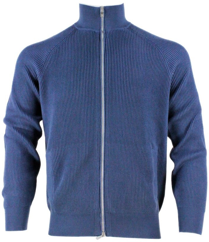 Brunello Cucinelli Full Zip Cardigan Sweater In Half English Rib In Cotton  - ShopStyle