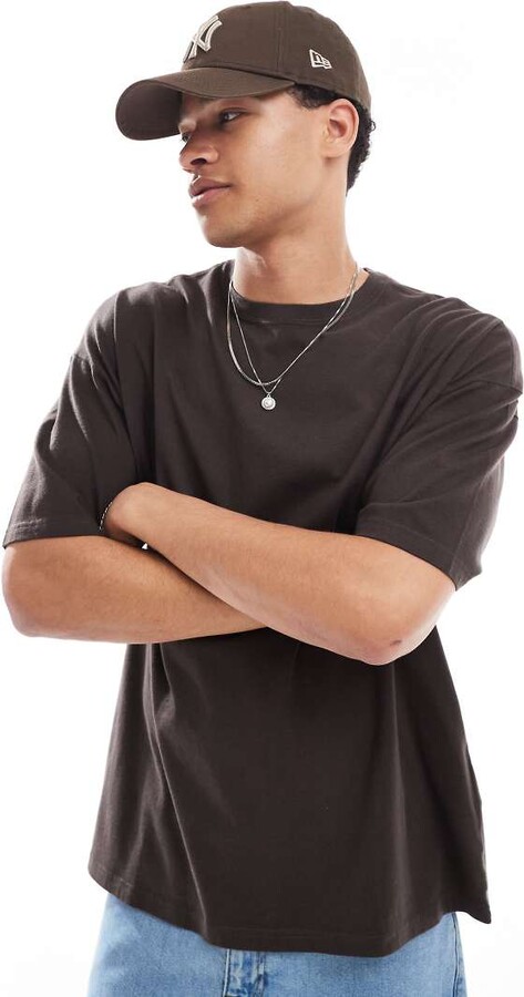Hollister baggy T-shirt in brown