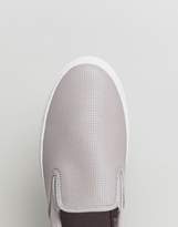 Thumbnail for your product : Fred Perry Underspin Slip On Leather Sneakers In Gray