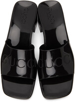 Thumbnail for your product : Gucci Black Rubber Slide Sandals