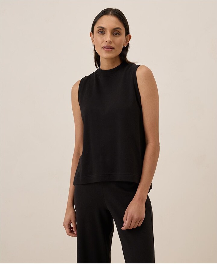 Pact Women's Organic Cotton Airplane Mock Neck Shell