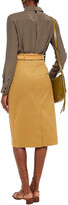 Thumbnail for your product : Alberta Ferretti Cotton-blend twill pencil skirt