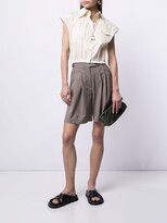 Thumbnail for your product : ANNA QUAN Rina cropped sleeveless shirt