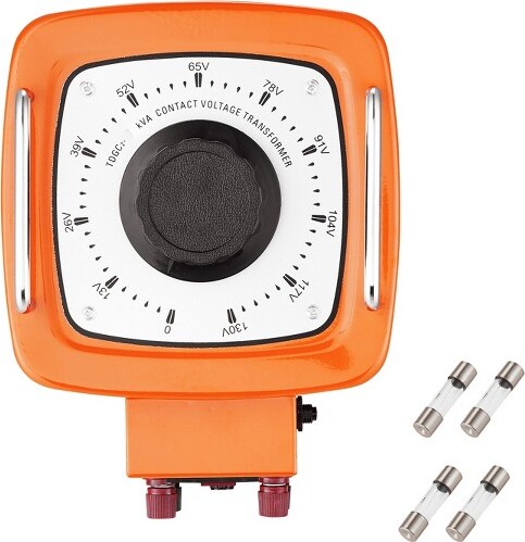 VEVOR 3000VA Auto Variable Voltage Transformer, 23 Amp, 110V Input 0-130V Output AC Voltage Regulator, with LCD Display, Orange