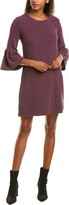 Thumbnail for your product : French Connection Womens Bell Sleeve Mini Shift Dress Purple 6
