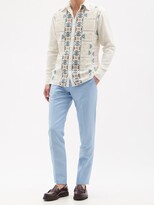 Thumbnail for your product : 73 London - Embroidered Cotton-blend Shirt - White Multi