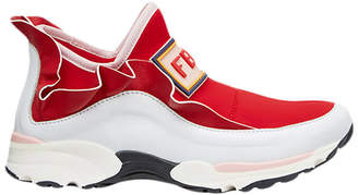 Fendi Kids slip-on high-top sneakers