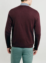 Thumbnail for your product : Topman Plum Marl Crew Neck Jumper