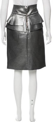 Temperley London Ruffle-Accented Knee-Length Skirt