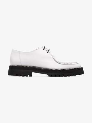 Marques Almeida white chunky heel leather brogues