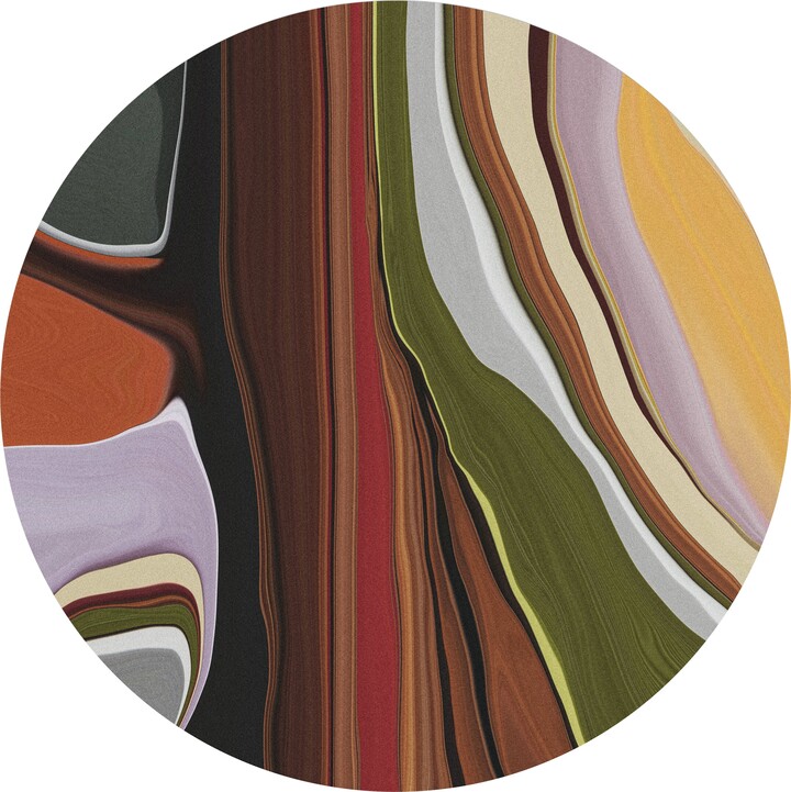 Moooi Large Liquid Layers Tulip Round Rug In Wool By Claire Vos