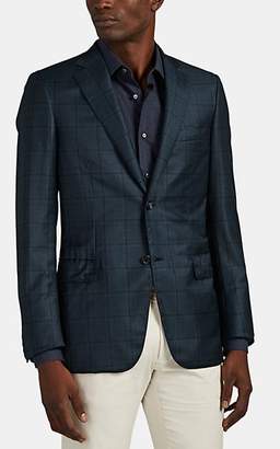 Brioni Men's Ravello Plaid Worsted Wool Two-Button Sportcoat - Olive Pat.