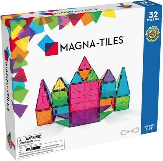 Magna-Tiles Magna Tiles Clear Colors 32 Piece Set