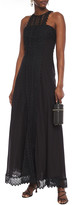 Thumbnail for your product : Charo Ruiz Ibiza Elba Crocheted Lace-paneled Cotton-blend Voile Maxi Dress