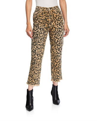 leopard jeans women