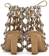 Thumbnail for your product : Alexander Wang Brown Suede Rainey Cage Heels
