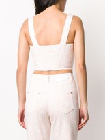 Thumbnail for your product : Temperley London Fontana cropped denim bustier top