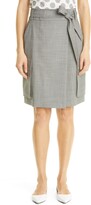 Thumbnail for your product : Max Mara Verdier Belted Stretch Virgin Wool Skirt