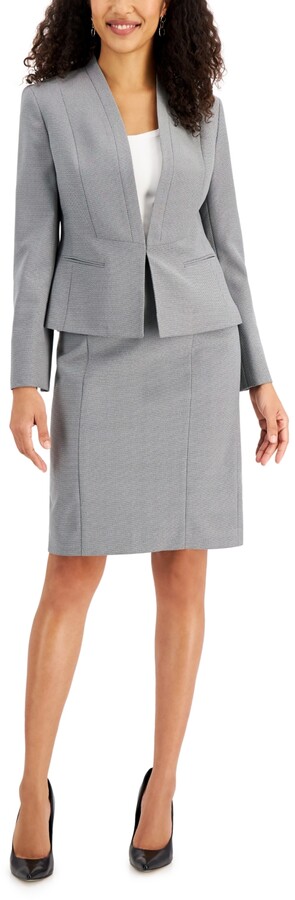 SOMESUN Women Ladies Long Sleeve Suit Collar Color Pencil Skirt Dress