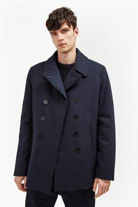 French Connection Marine Melton Double Breast Peacoat